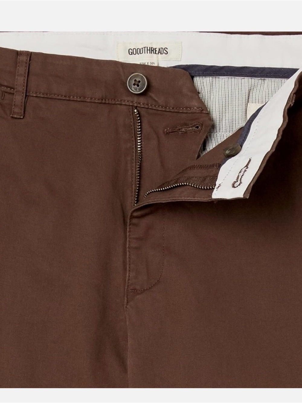 Goodthreads Men's Brown Chino Pants 31x32